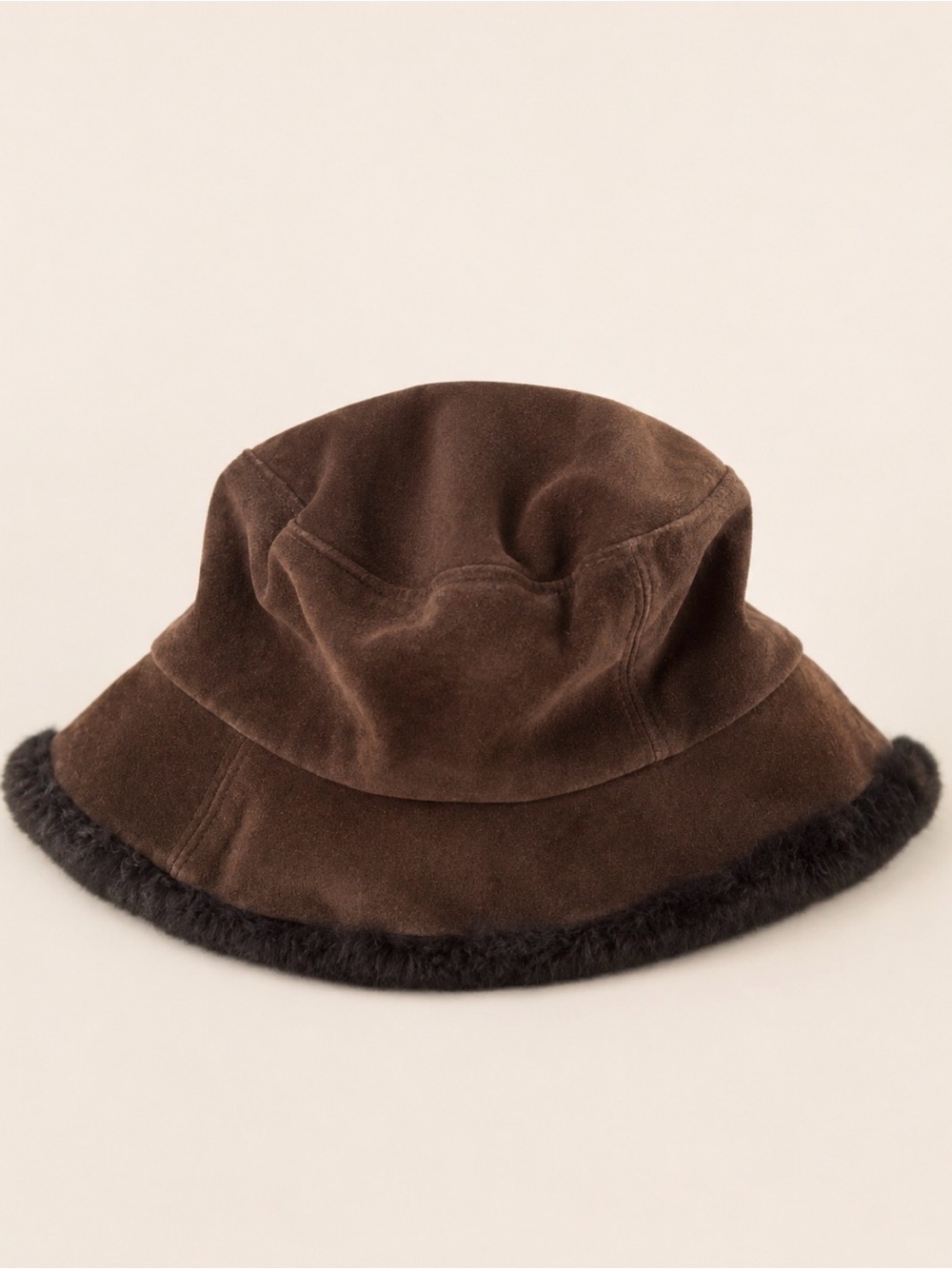 Genuine Brown Suede Bucket Hat Made in Canada - Picture 2 of 6